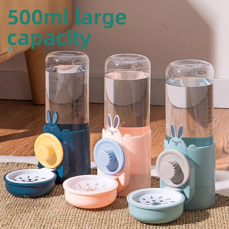 Hanging Automatic Small Pet Water Bottle and Feeder Combo for Rabbits and Hamsters