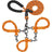 Retractable lead walking three small dogs with one handle