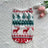 Lightweight Christmas dog vest in breathable polyester in Green Elk, close-up detail