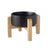 Elevated Ceramic Pet Feeding Bowl with Bamboo Stand, Anti-Spill Base in Five Colours