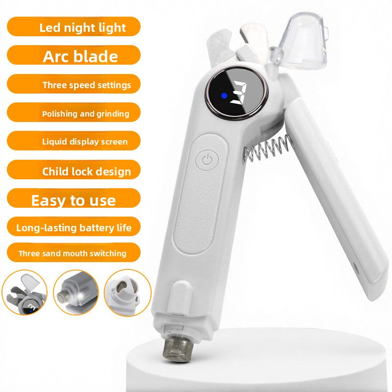 2-in-1 Pet Nail Trimmer and Grinder with Safety Guard