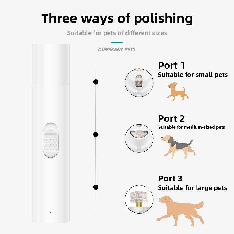 Rechargeable Pet Nail Grinder with Safety Cover for Cats and Dogs