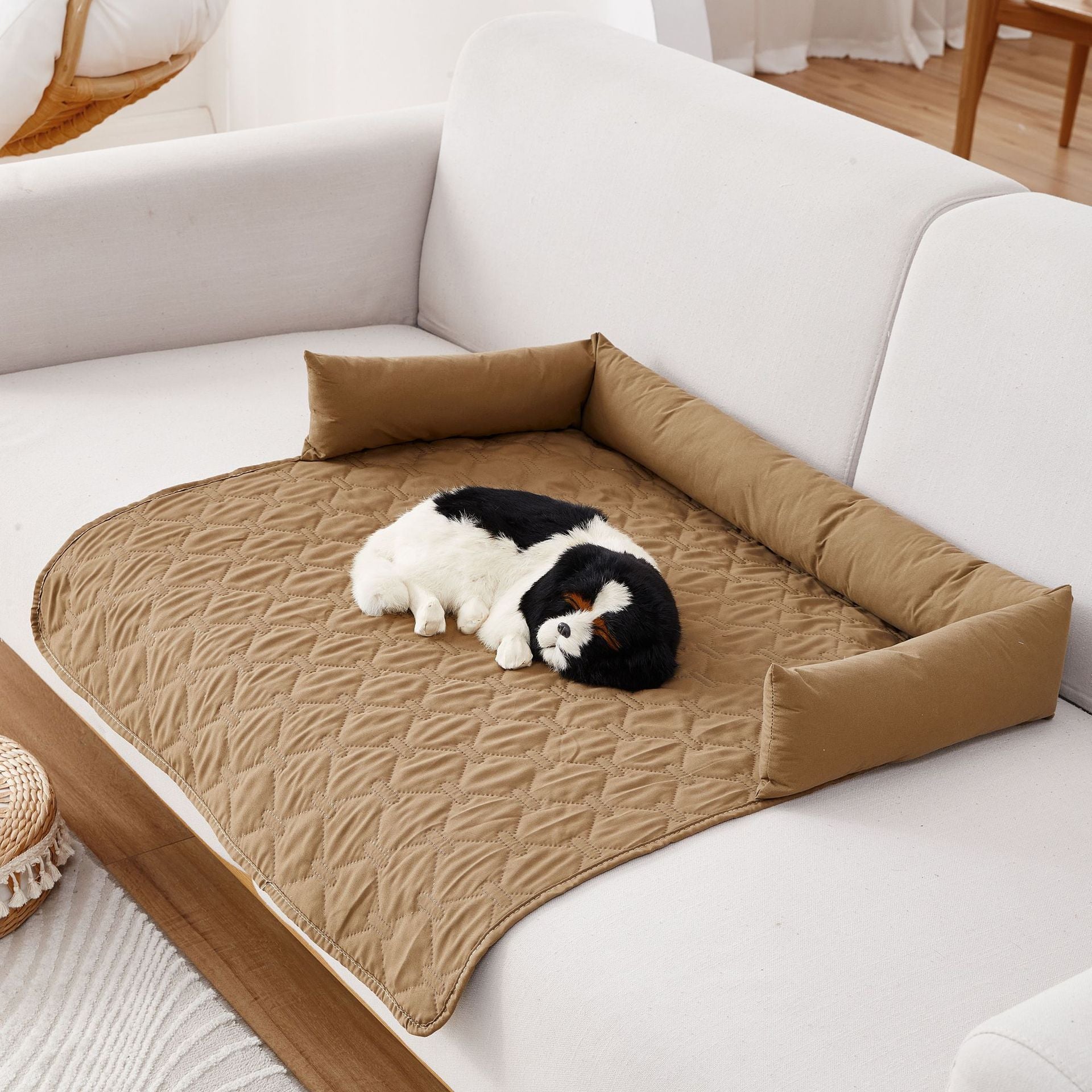Large waterproof pet sofa cushion bed with pillow, photo 24