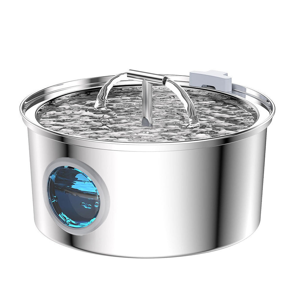 3.2L Stainless Steel Pet Water Dispenser with Quiet Pump and Multiple Outlet Styles