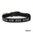 Reflective nylon dog collar in Forest Green, in use with a pet