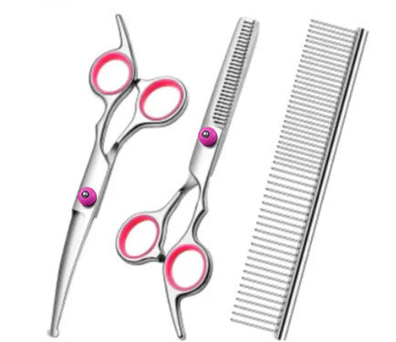Stainless steel pet grooming scissors set with comb, photo 13 of 30
