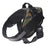 Burst proof dog harness shown in camouflage and bright colours