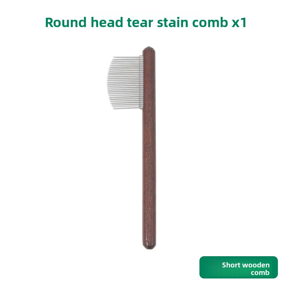 Mini Wooden Pet Comb and Grooming Scissors for Dogs and Cats