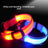 Light up pet collar with breakaway clasp glowing at night, product image 3