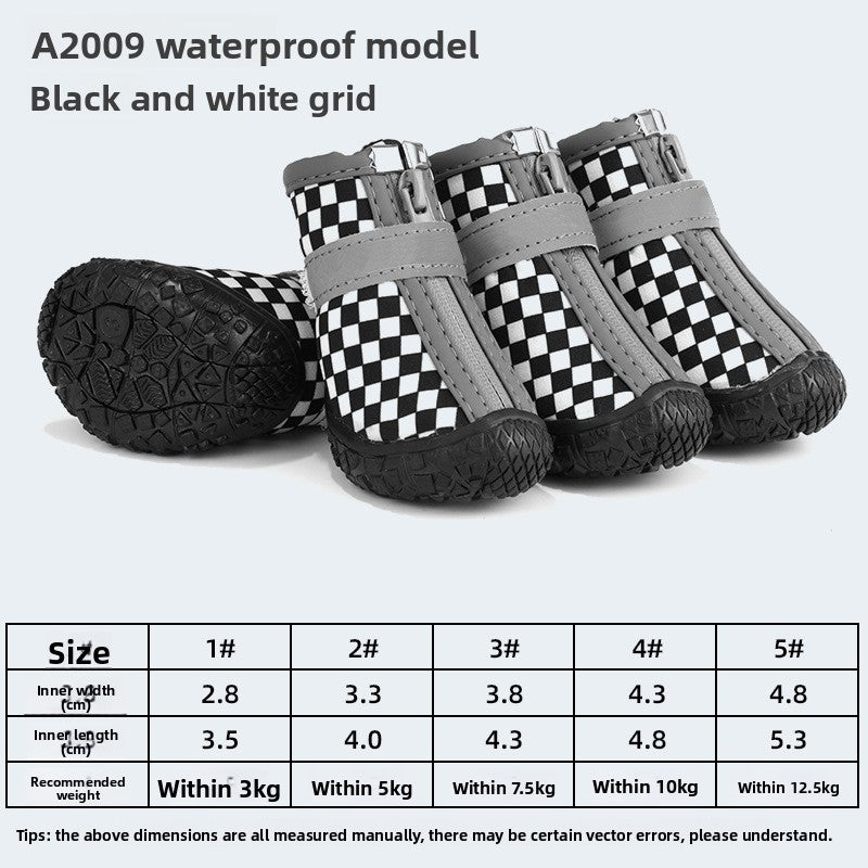 Breathable mesh puppy shoes with TPR soles in Khaki Waterproof, front view