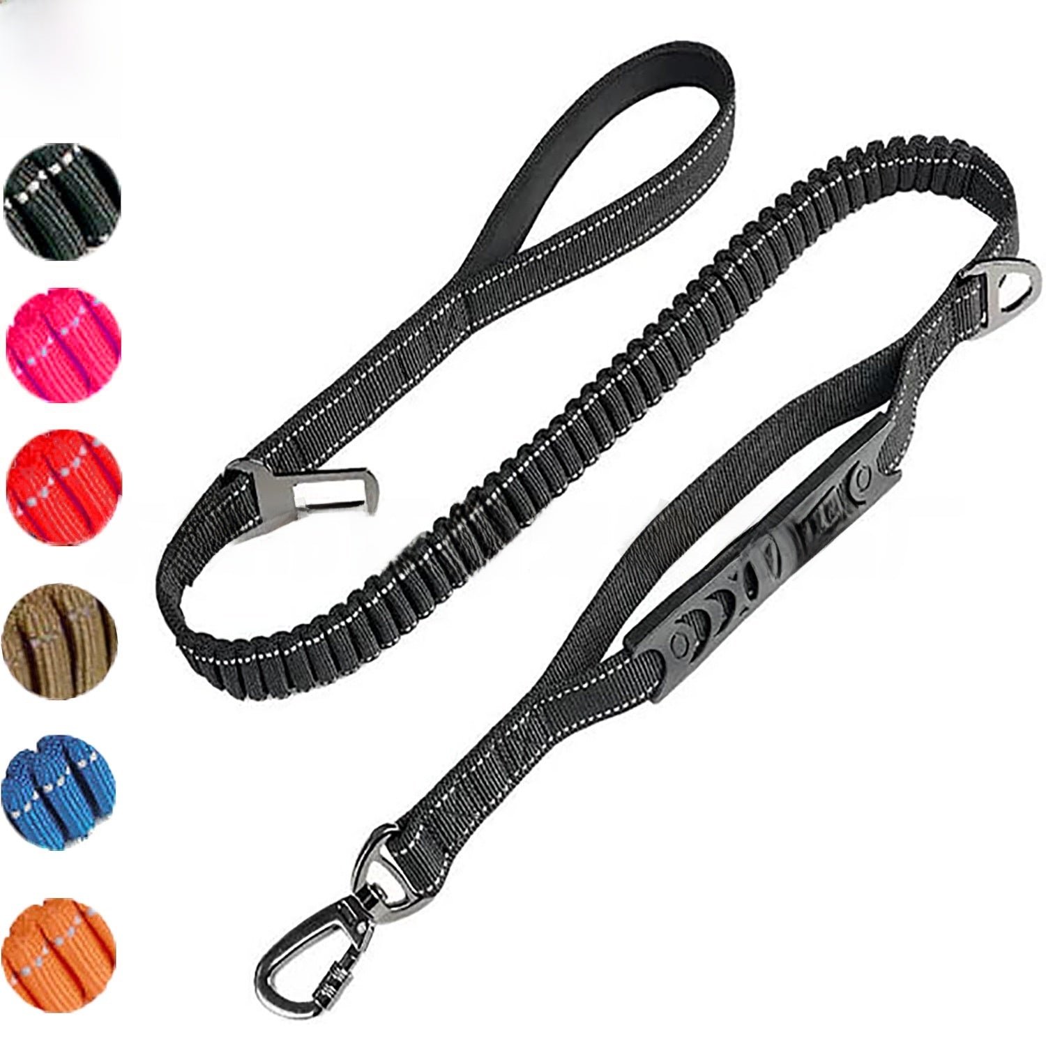 Elastic bungee dog lead in 7 colour options