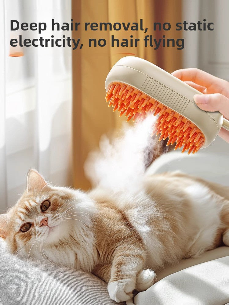 Rechargeable Pet Spray Grooming Comb with Deodorising Mist