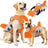 Bright orange dog swimming vest with chest and back buoyancy panels, product image 5