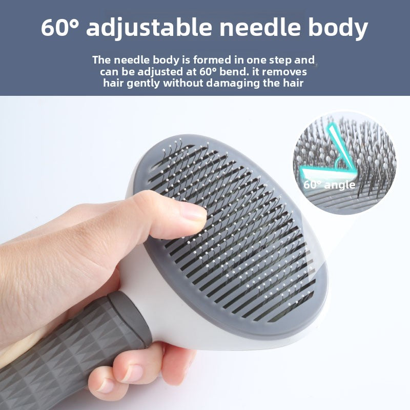 Pet Hair Removal Needle Comb and Fine-Tooth Flea Comb Set