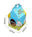 Corrugated cardboard cat nest house with checkerboard print design, view 6