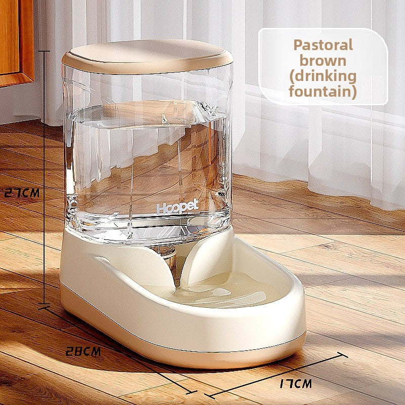 Gravity-Fed Automatic Pet Water Dispenser and Food Feeder Set, 3500ml Large Capacity