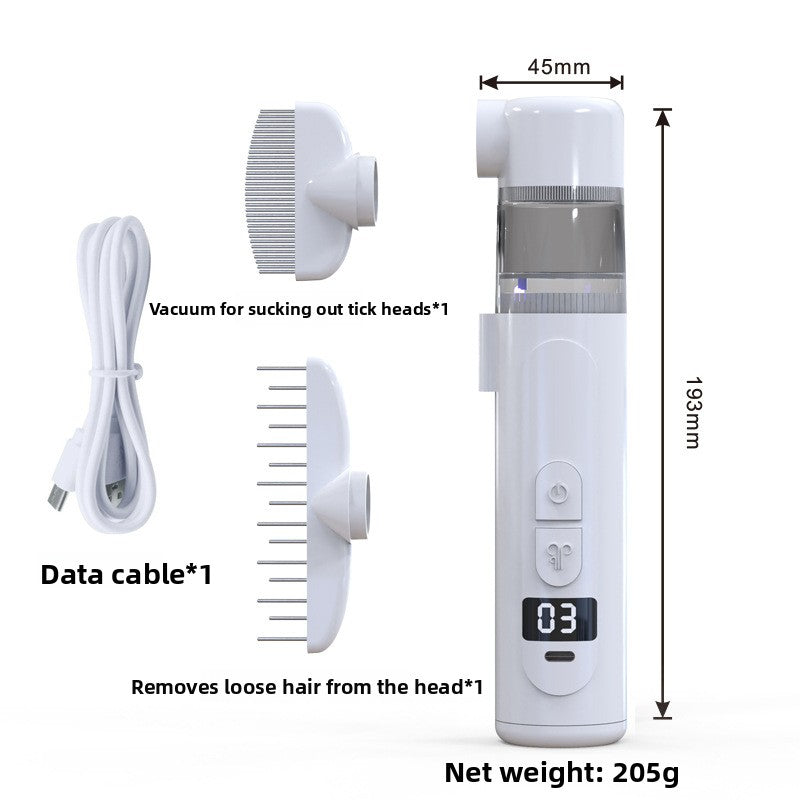 Electric Flea Comb and Detangler, USB Rechargeable Metal Tooth Comb