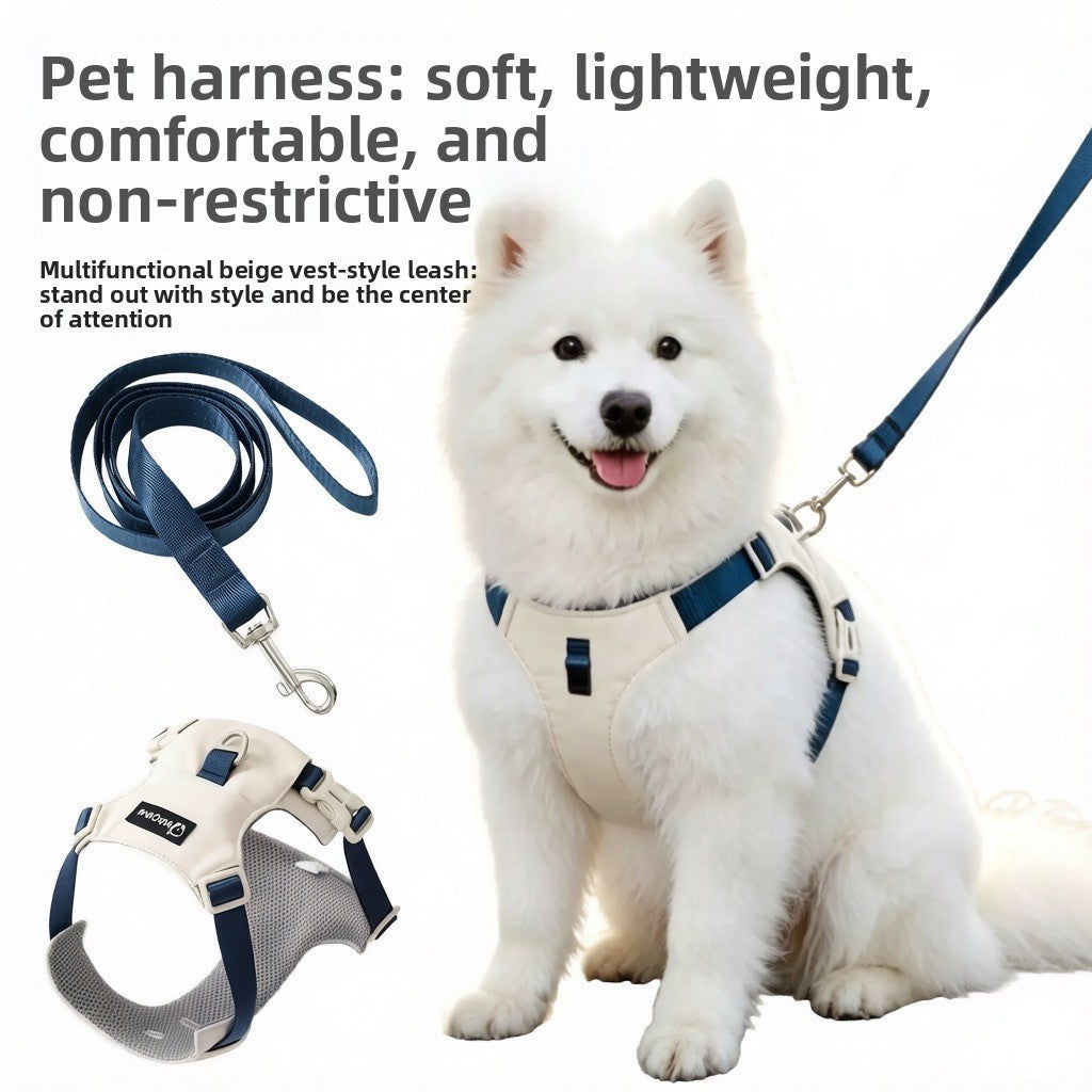 Water-resistant Oxford vest dog harness, main product photo