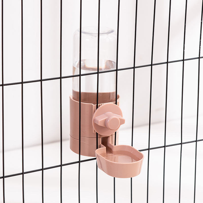 Hanging Pet Feeder and Water Dispenser Set, 500g Food and 500ml Water, Cage Mount