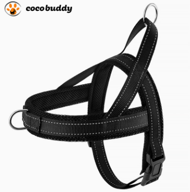 Tactical no escape dog harness in khaki on a large dog