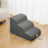 Grey foam pet stairs with non-slip washable cover, photo 7
