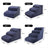 Navy Blue foam dog stairs size chart with 2 to 5 step options