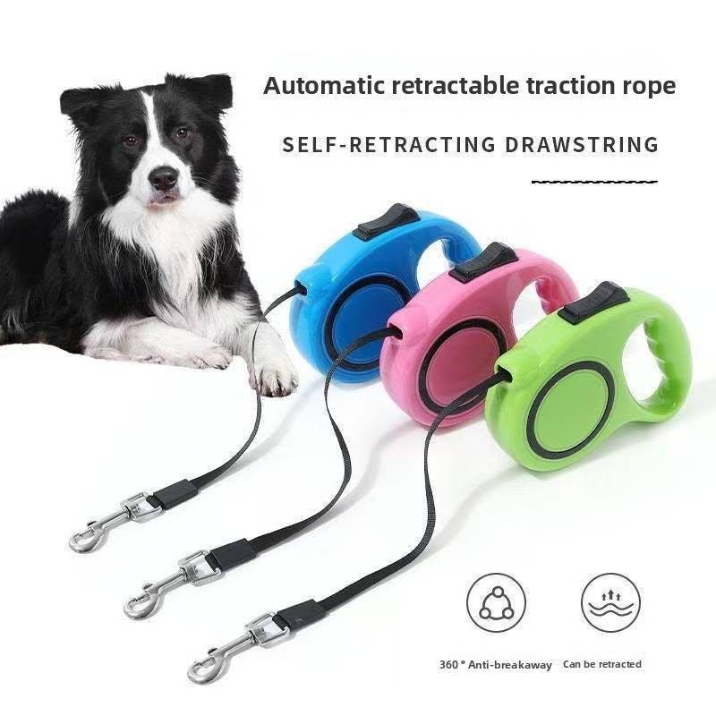 Retractable dog lead in black, main product photo