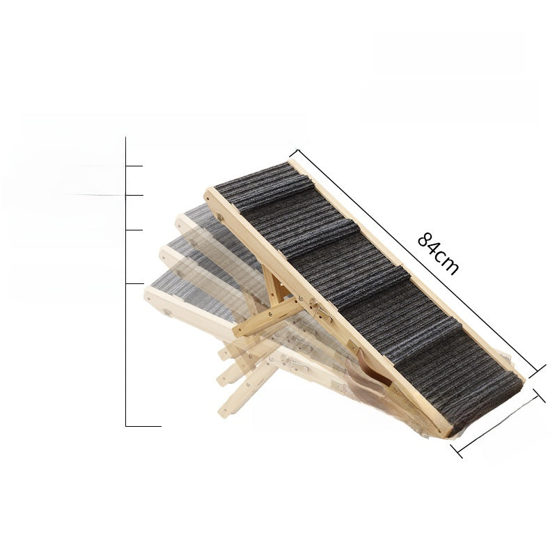 Foldable solid pine wooden dog ramp, detail photo 6
