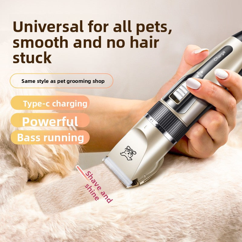 Ceramic Blade Dog Clippers with 4 Guide Combs, USB Rechargeable