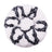 Round long plush nest bed for cats and dogs in Black-White Check