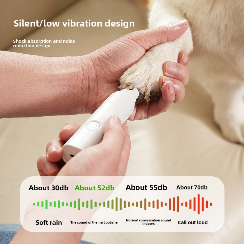 Low Vibration Pet Nail Grinder with LED Light and 2 Speeds