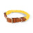Handmade woven cotton dog collar in navy blue