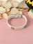 Adjustable PU leather dog collar in Red, front view