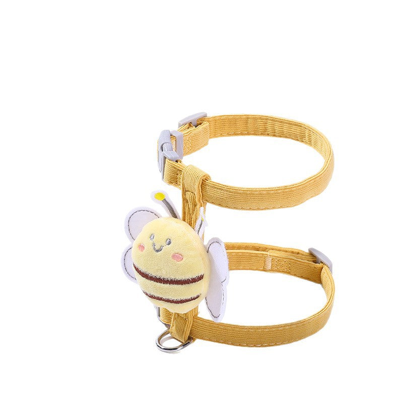 Yellow bumblebee vest harness and lead for small dogs and cats