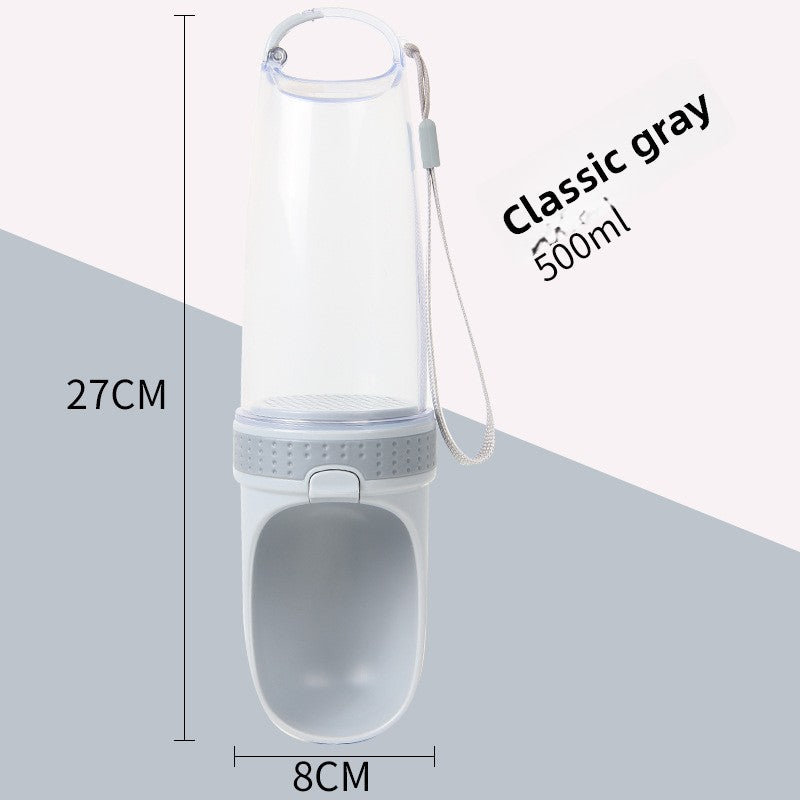 Portable 500ml Dog Water Bowl and Dispenser Cup with Leakproof Seal for Walks and Travel