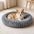 Round Flannel Pet Bed Cushion with PP Cotton Filling