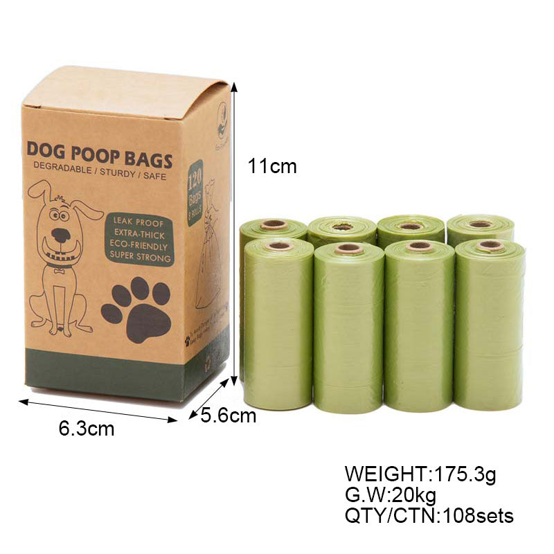 Degradable Pet Waste Bags on a Roll, Optional Dispenser