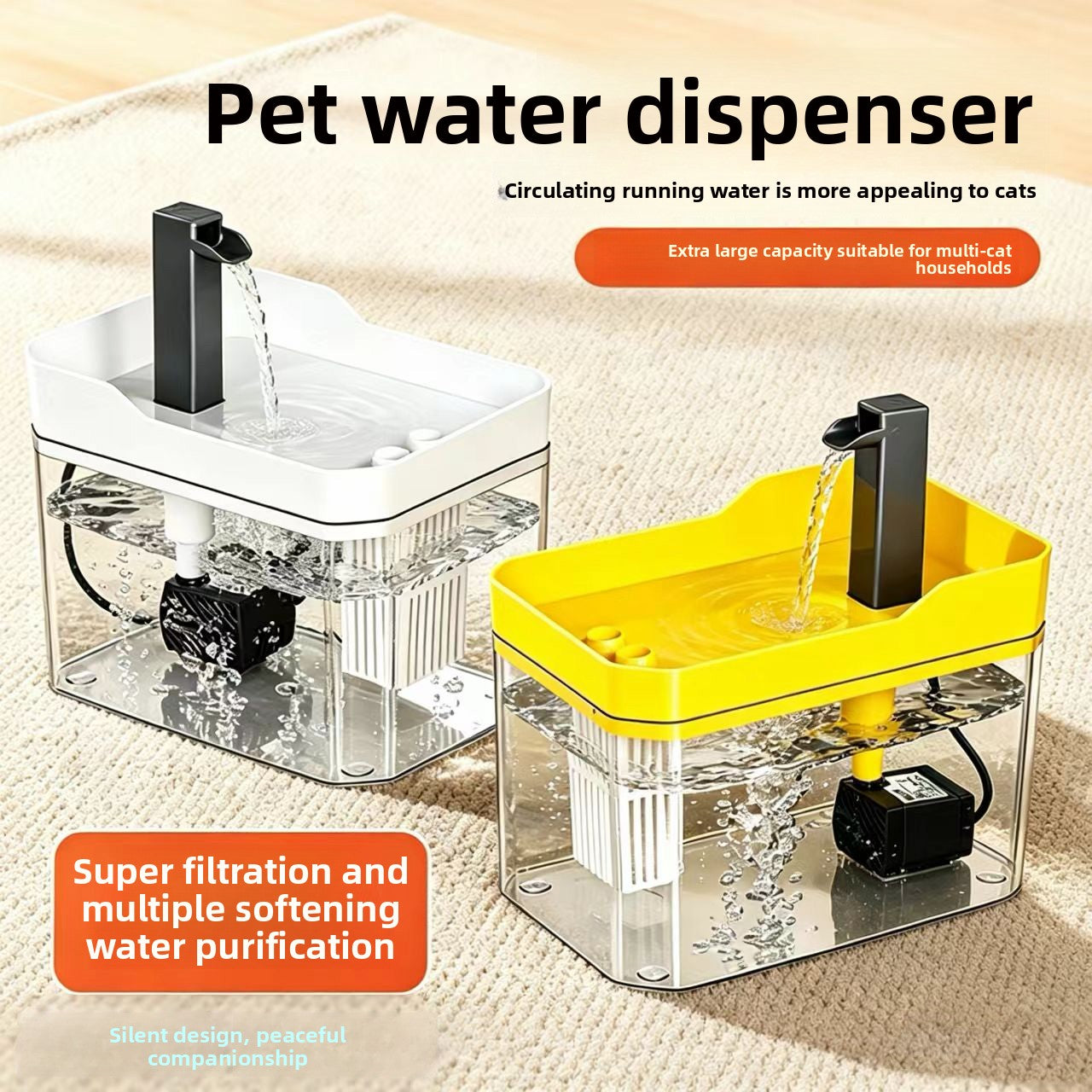 Pet water fountain