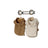 Warm cape shawl for small dogs and cats in Beige, showing size and shape