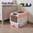 Enclosed Cat Litter Box with Drawer, Deodorising or Sterilising