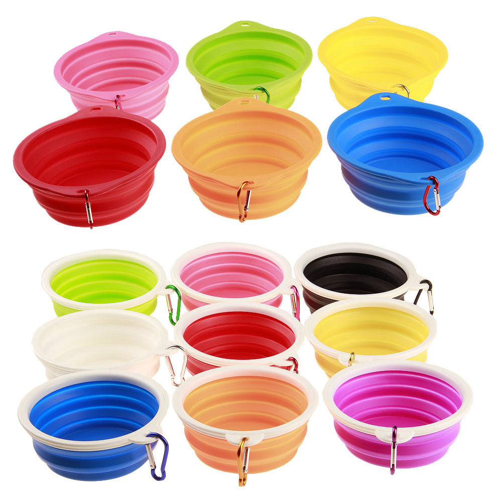 Collapsible foldable travel bowl for dogs and cats, view 1