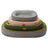 Green oval corduroy pet bed with non-slip base, photo 2