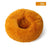 Plush round padded dog and cat bed in Golden Yellow
