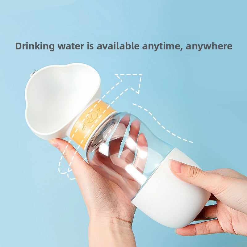 Portable Leak-Proof Pet Water Bottle with Drinking Cup for Dogs on Walks