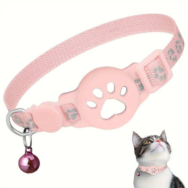 Breakaway cat collar with Bluetooth locator tag in silicone holder, product image 12