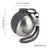 Stainless steel dog water bottle with hook in Grey Bottle, top view