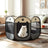 Foldable octagonal pet playpen tent with mesh windows, view 1