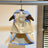 Sleeveless faux two piece dog dress, in Pink and White, image 3
