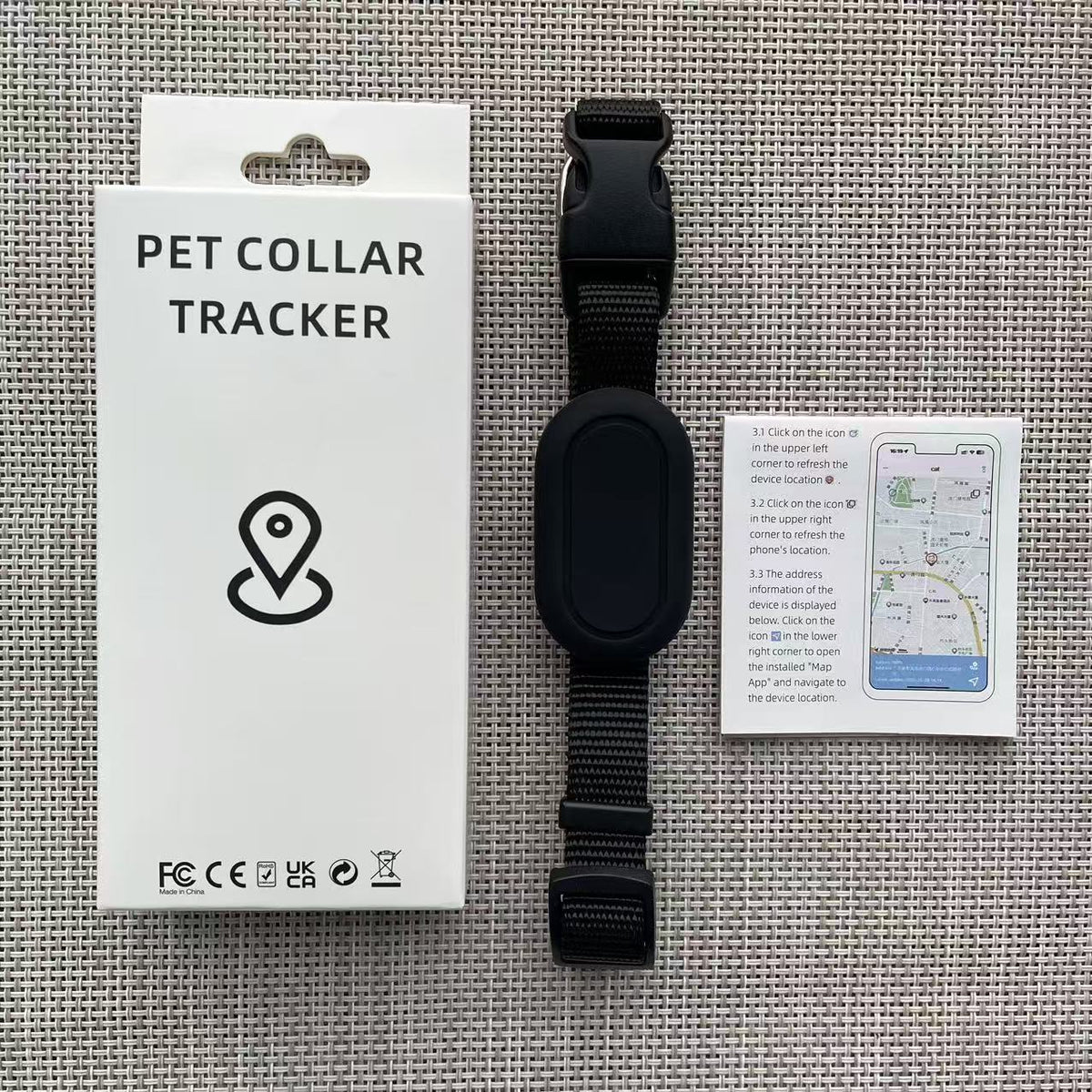 Bluetooth pet tracker tag for cats and dogs in Pink iOS Version, front view