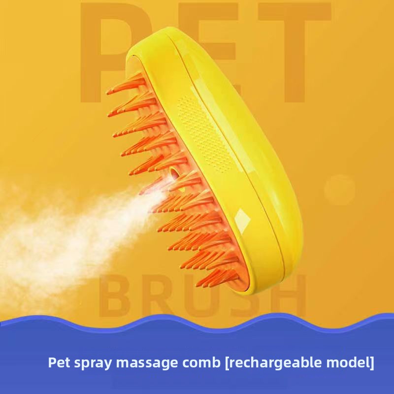 Rechargeable Mist Spray Comb for Dogs and Cats, Smooths Fur